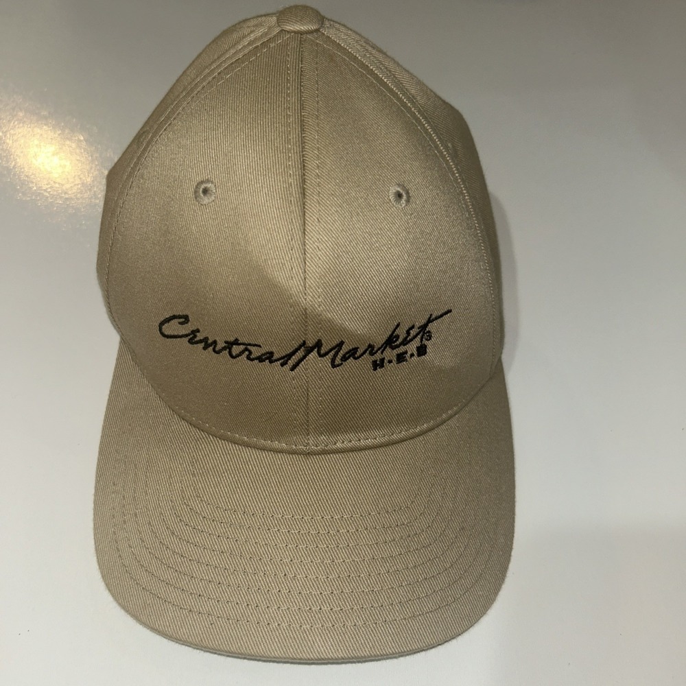 Central Market H-E-B Flexfit Hat S/M Tan Baseball Cap Yupoong
